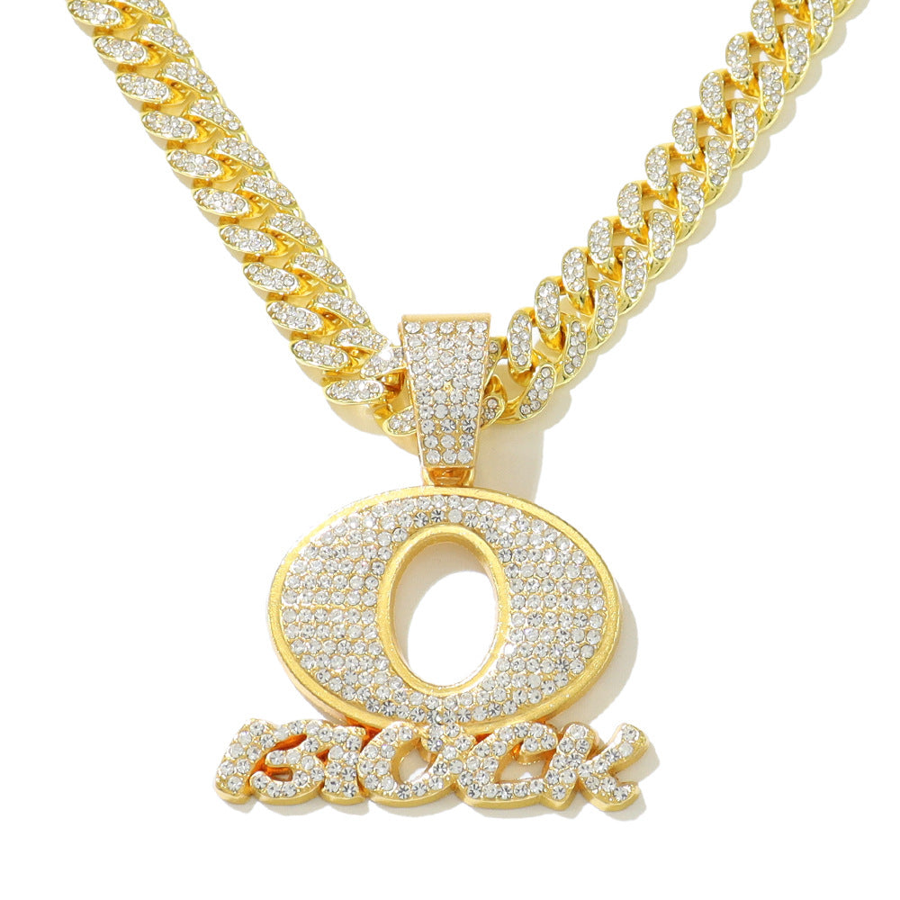 Personality Hip Hop Men'S Jewelry Oblock English Letter