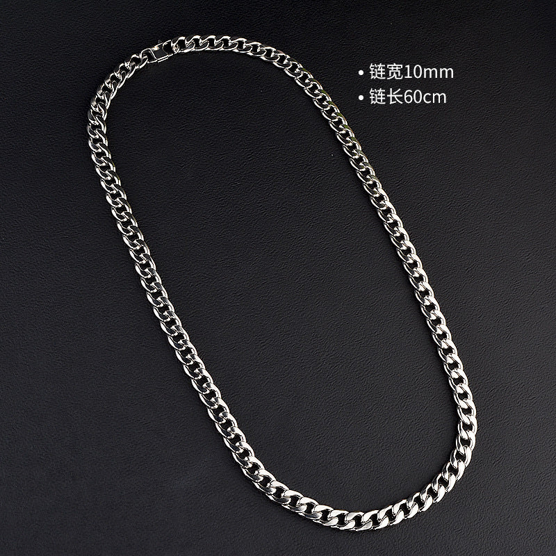 Versatile Basic Cuban Chain Titanium Steel Necklace German