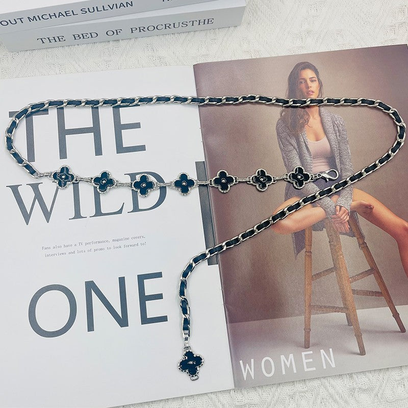 Fragrant Style Waist Chain Women'S Summer Metal Four