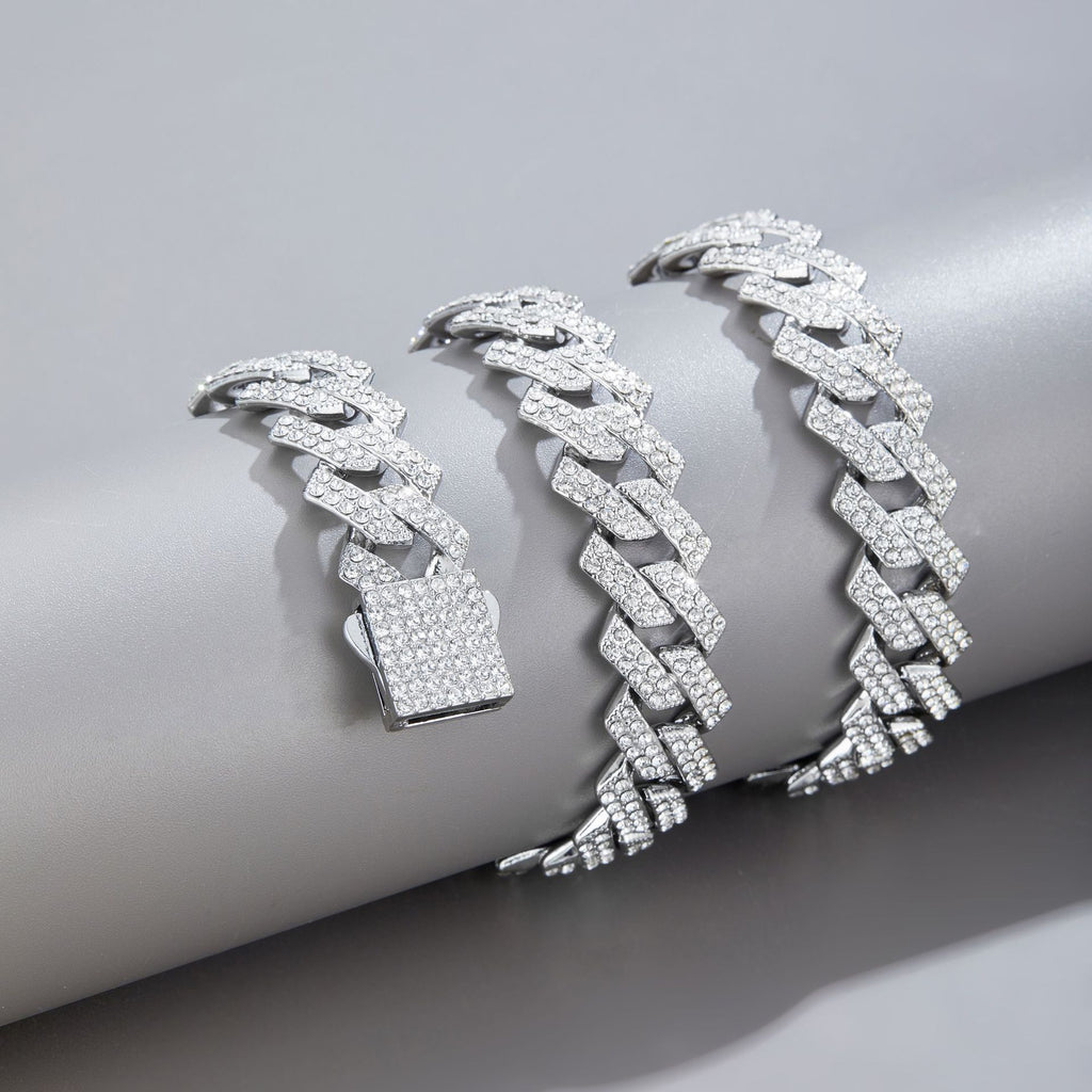 Hip Hop Bar Cuban Chain 15Mm Fashionable Alloy