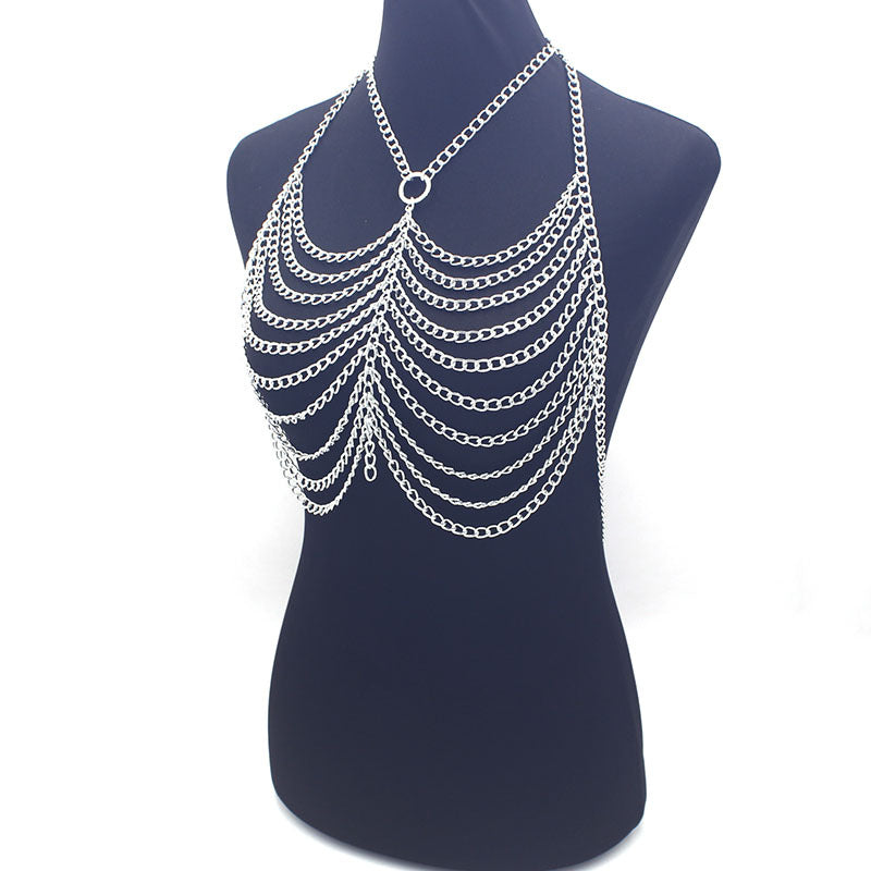 Jewelry Luxury Metal Aluminum Chain Multi Layer Chest