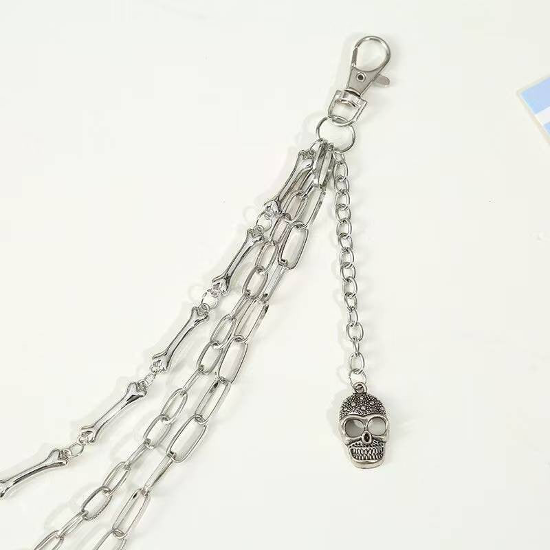 Denim Jk Metal Pants Chain Hip Hop Rock