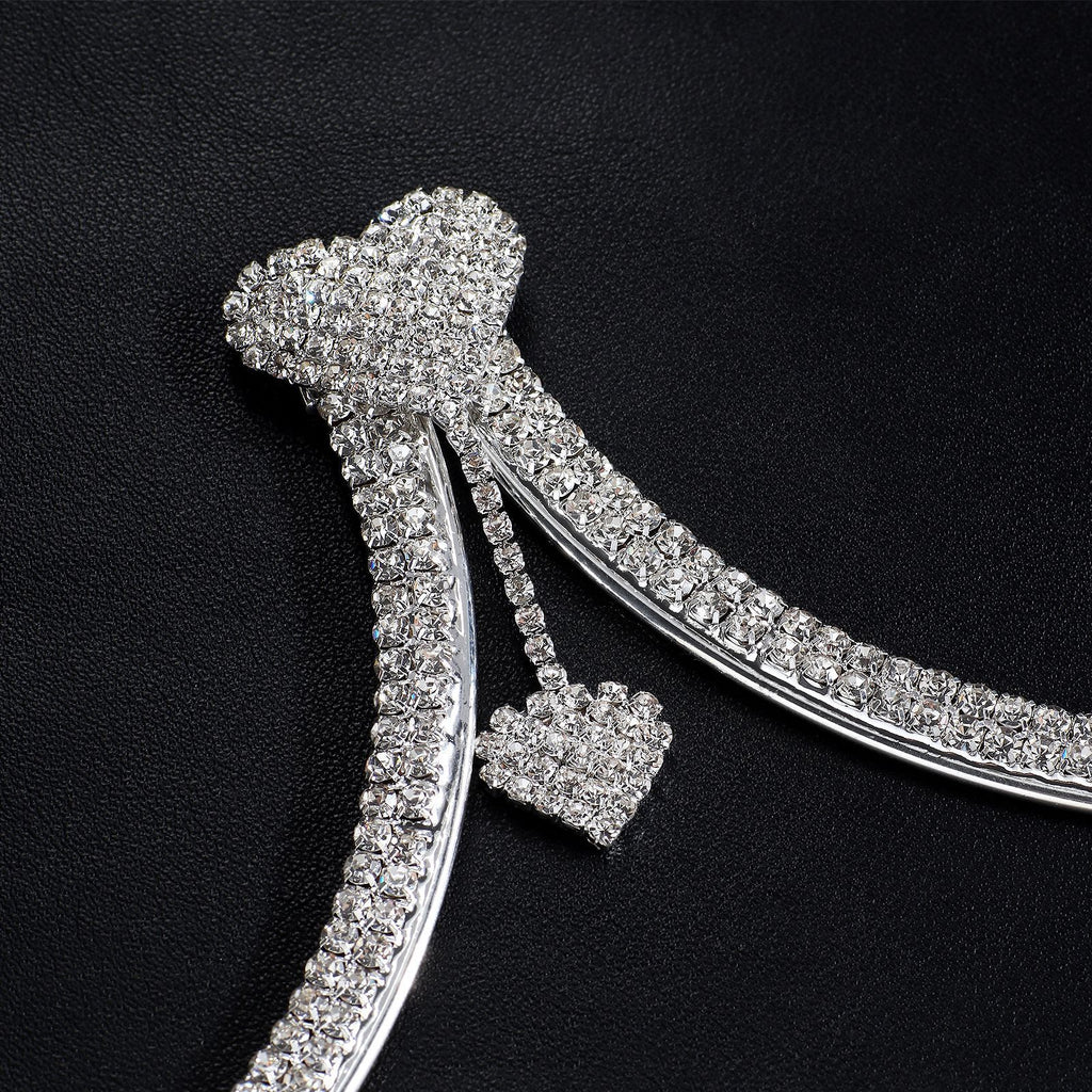 Jewelry Luxury Rhinestone Bra Support Underwear Chain Set