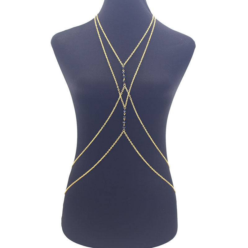 Metal Geometric Body Chain Women'S Bikini Summer Beach