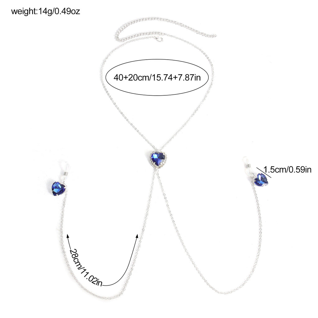 Heart Crystal Pendant Nipple Chain Chest Chain Nipple