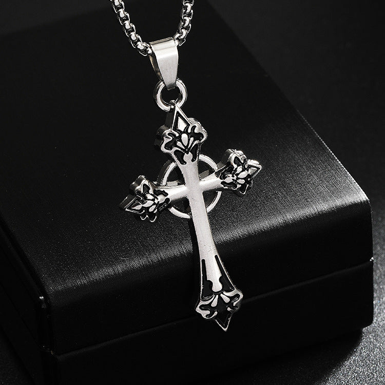 Jewelry Diamond Necklace Cross Pendant Necklace Simple Retro