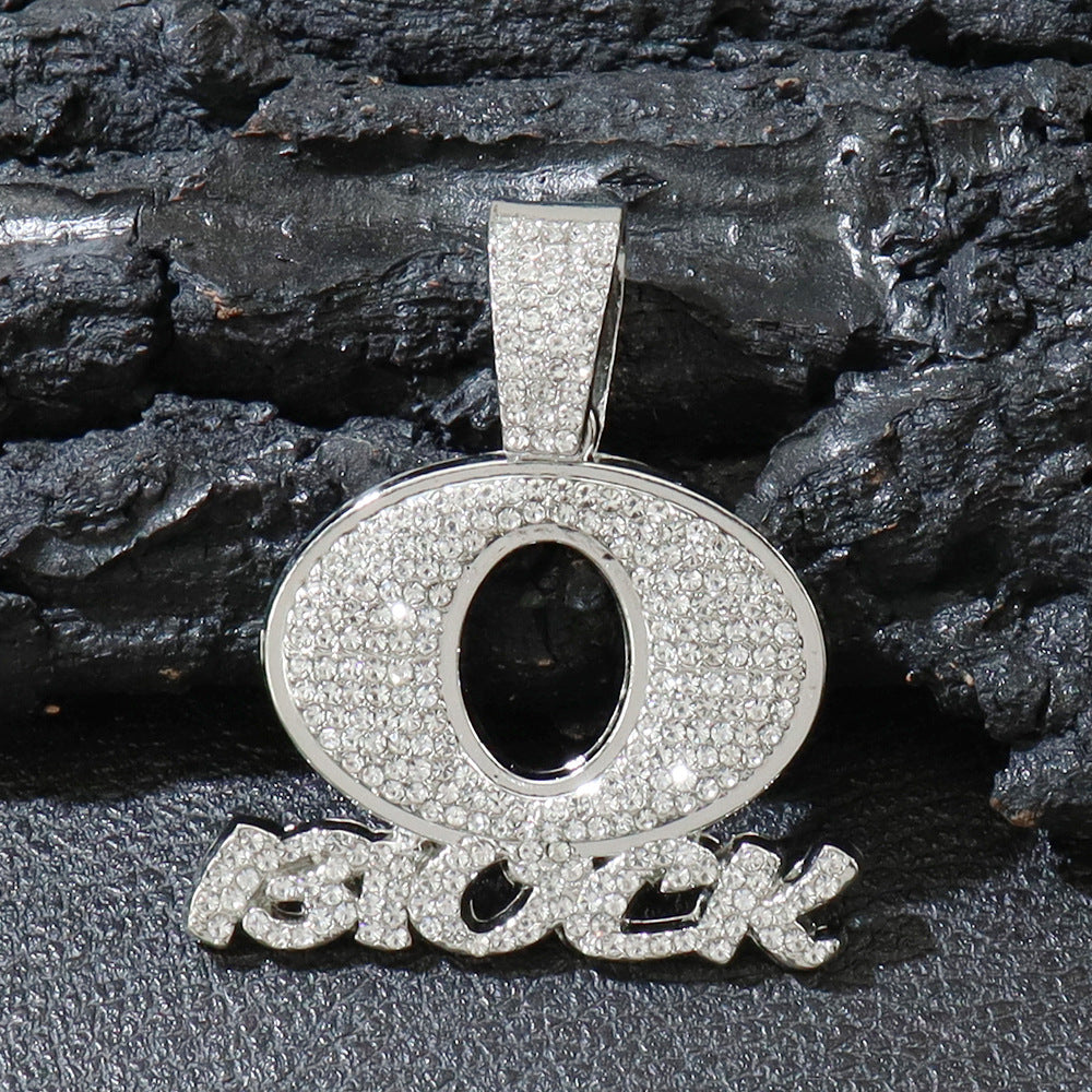 Personality Hip Hop Men'S Jewelry Oblock English Letter