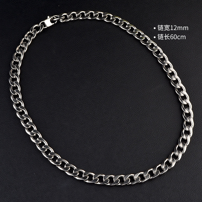 Versatile Basic Cuban Chain Titanium Steel Necklace German