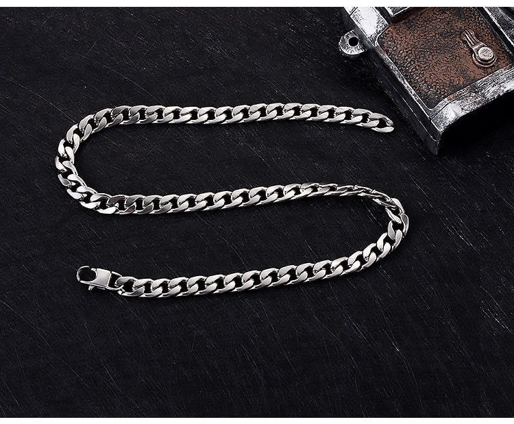 Versatile Basic Cuban Chain Titanium Steel Necklace German