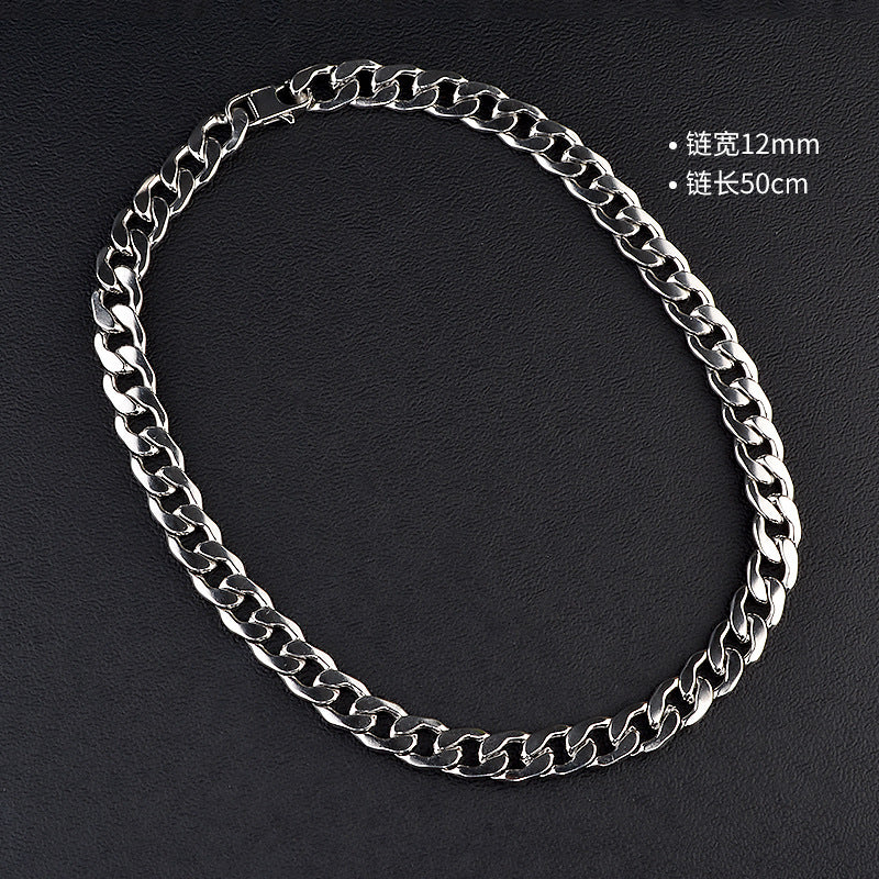 Versatile Basic Cuban Chain Titanium Steel Necklace German
