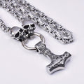 Explosions Retro Hammer Pendant Skull Necklace Stainless Steel