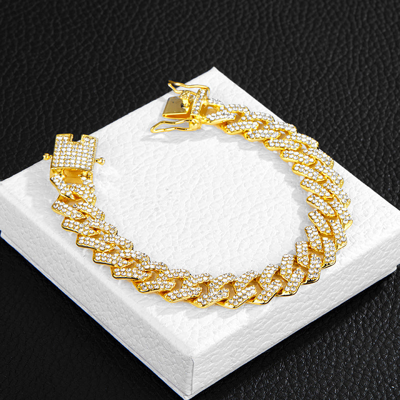 Unique Designer Cuban Link Chain Style Rhombus Shaped