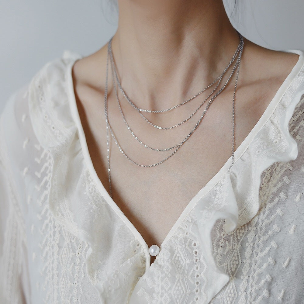 Simple Versatile Thin Chain Plain Chain High Temperament