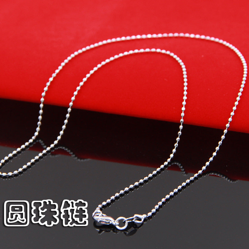 Silver Necklace Ladies Clavosin Chain Simple Pendant Chain