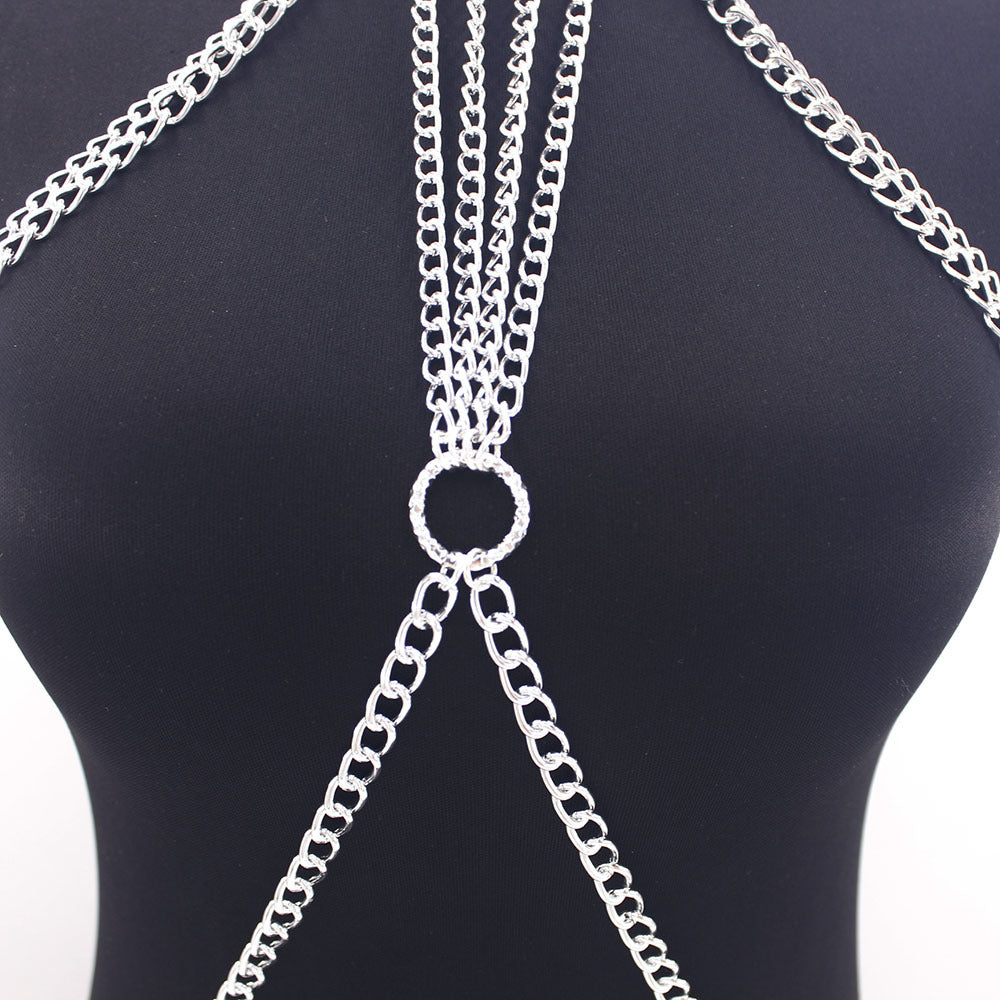 Body Chain Exaggerated Ladies Personality Punk Style Cross