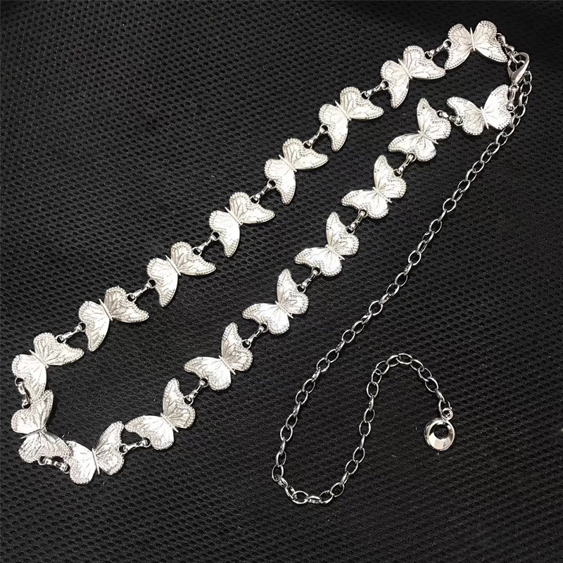Butterfly Waist Chain Niche Design Belt Metal Chain