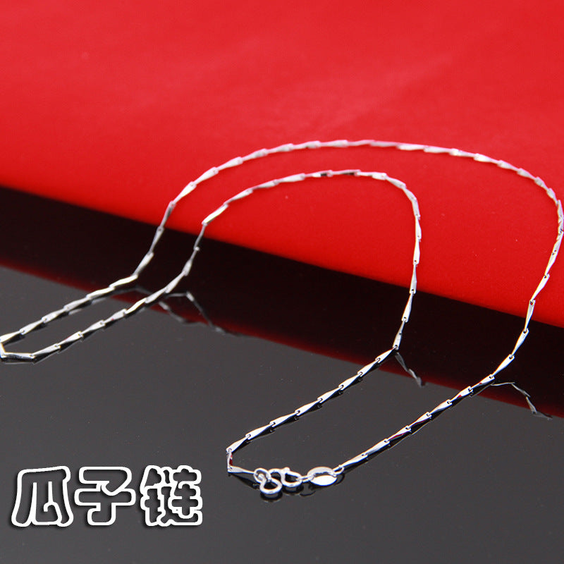 Silver Necklace Ladies Clavosin Chain Simple Pendant Chain