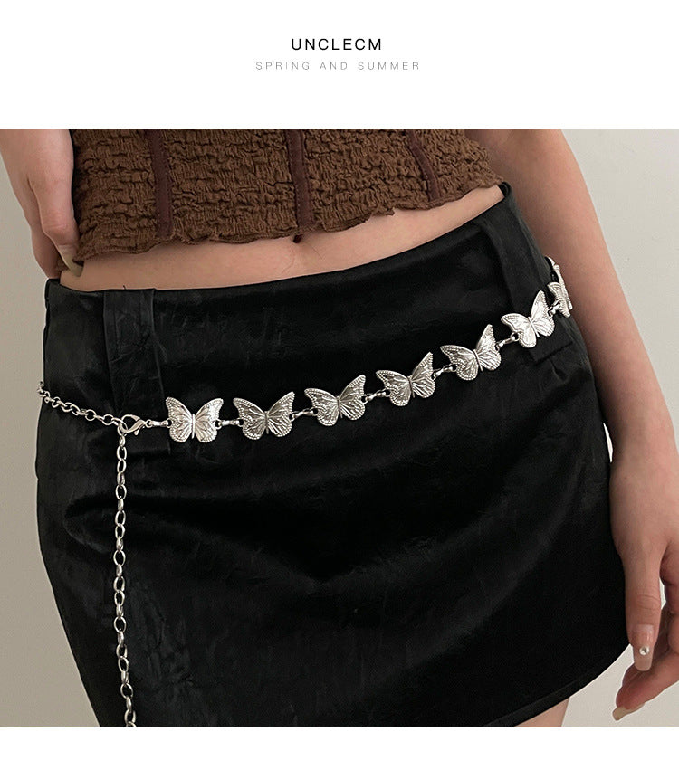 Butterfly Waist Chain Niche Design Belt Metal Chain