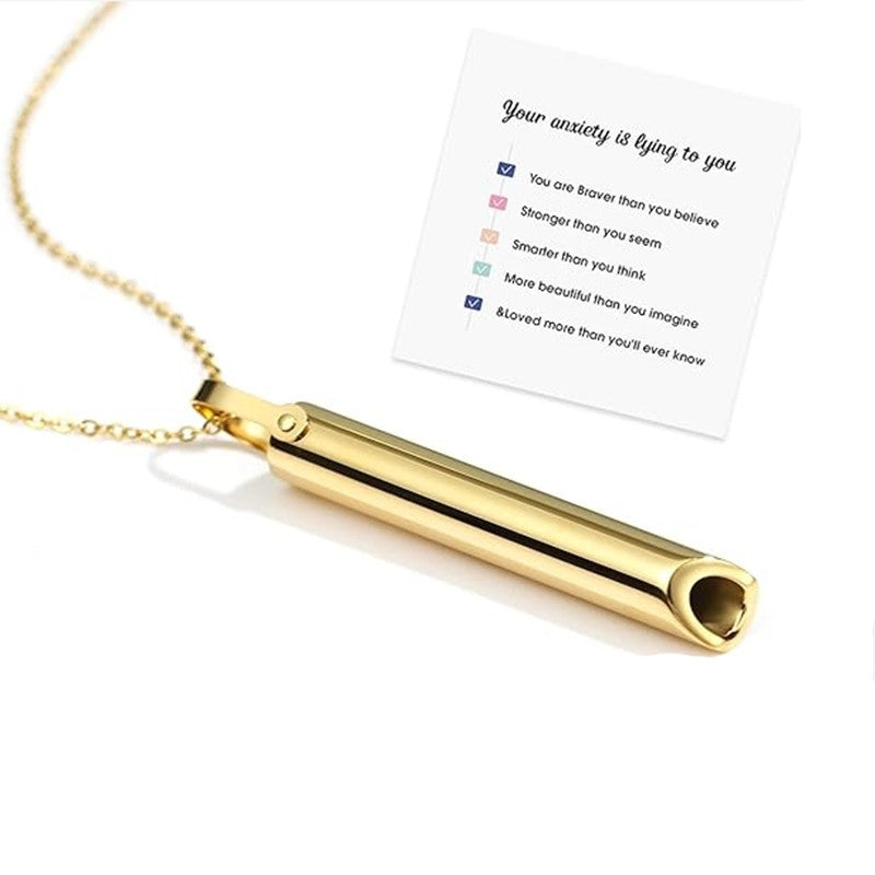 Stainless Steel Whistle Decompression Anxiety Meditation Mindfulness Breathing