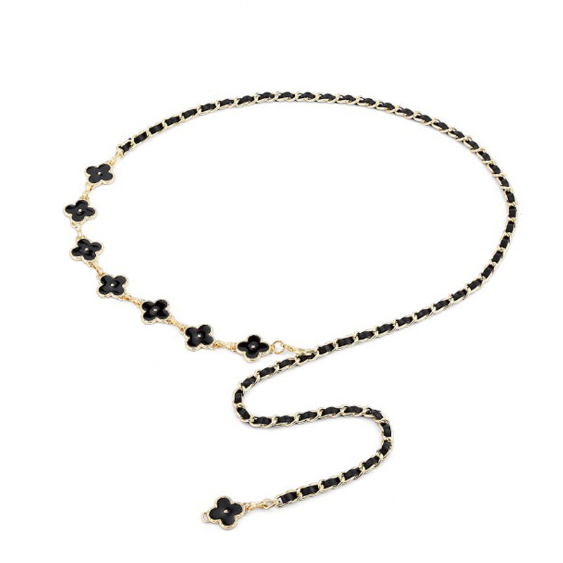 Fragrant Style Waist Chain Women'S Summer Metal Four