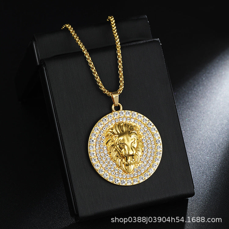 Aliexpress Three Dimensional Diamond Set Disc Lion Head
