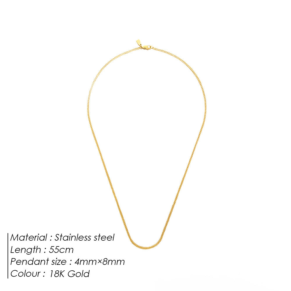 Hip Hop Style Versatile Cuban Chain Clavicle Chain