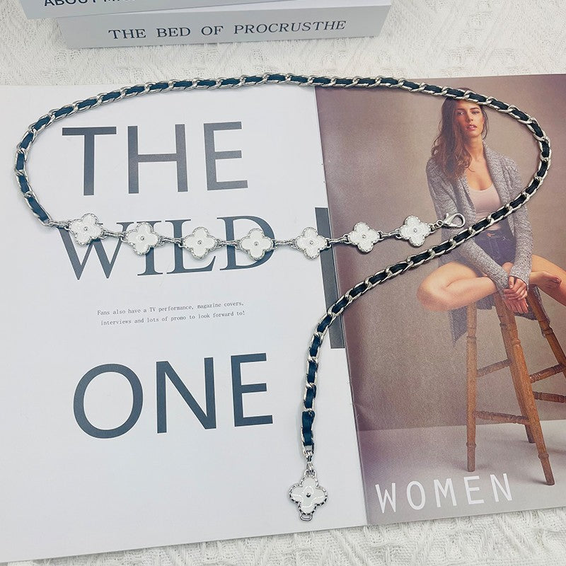 Fragrant Style Waist Chain Women'S Summer Metal Four