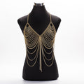 Exaggerated Aluminum Chain Multi Layered Tassel Body Chain