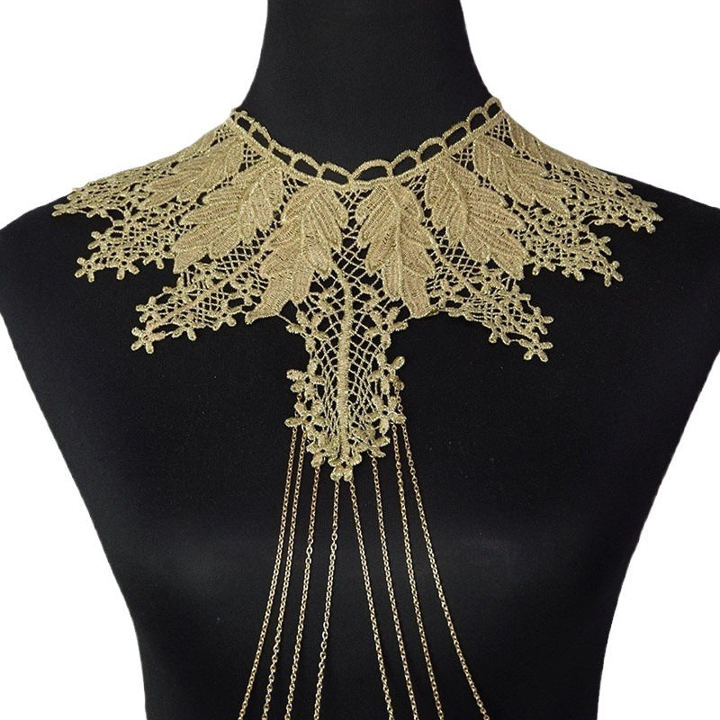 Meiximei Body Chain Jewelry Gold Lace Personalized Necklace