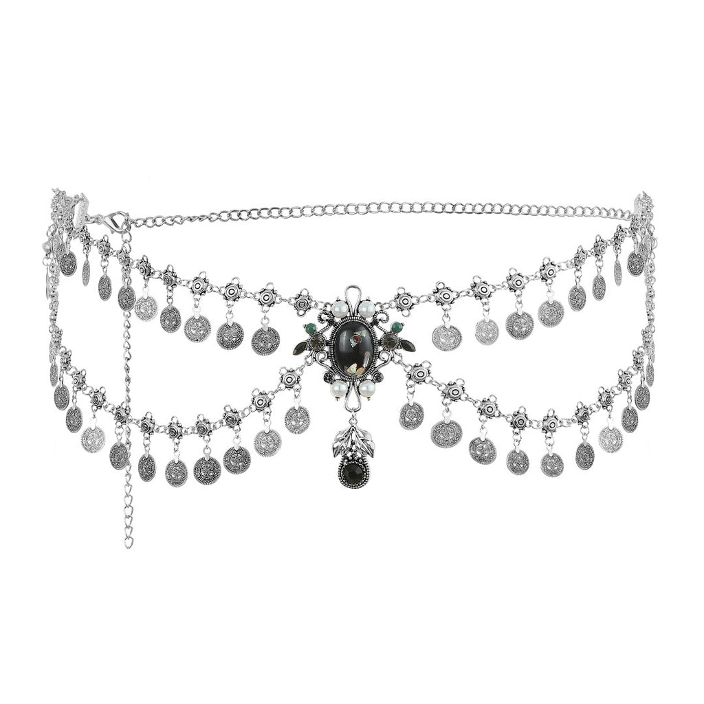 Alloy Vintage Tassel Coins Belly Dance Waist Chain