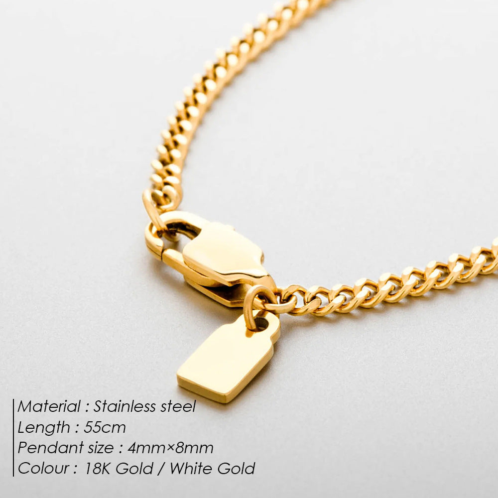 Hip Hop Style Versatile Cuban Chain Clavicle Chain