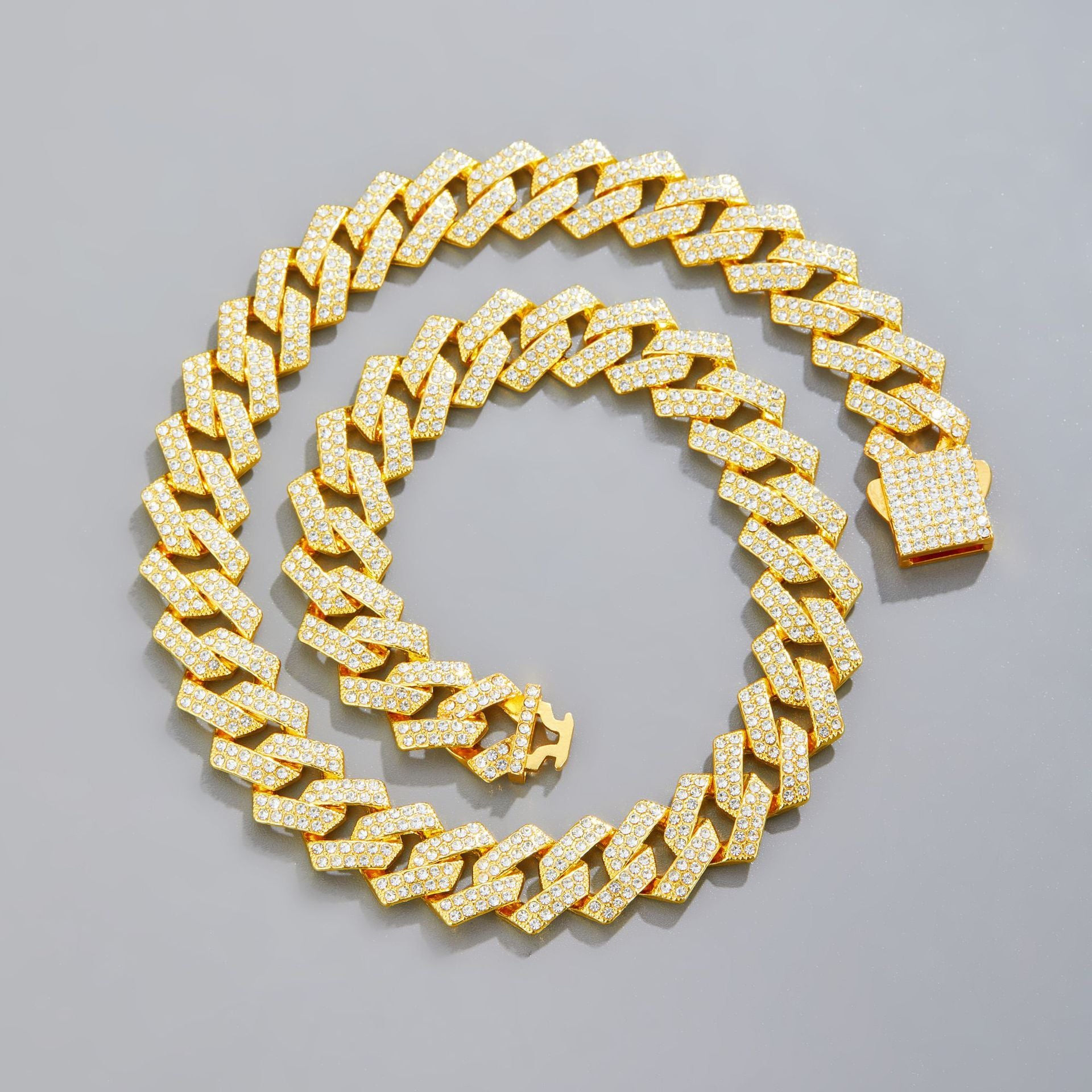 Hip Hop Bar Cuban Chain 15Mm Fashionable Alloy