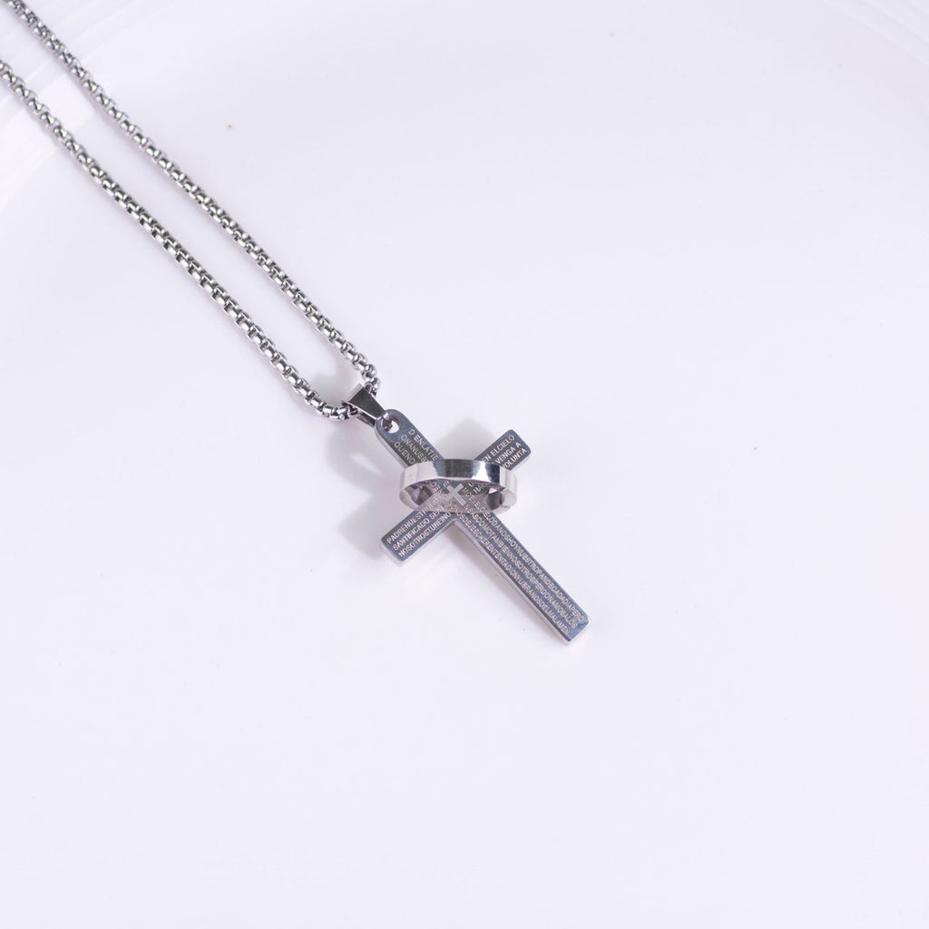 Letter Cross Ring Titanium Steel Item Stainless Steel