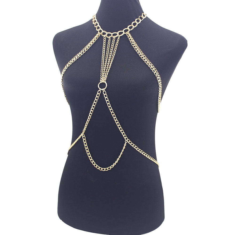 Body Chain Exaggerated Ladies Personality Punk Style Cross