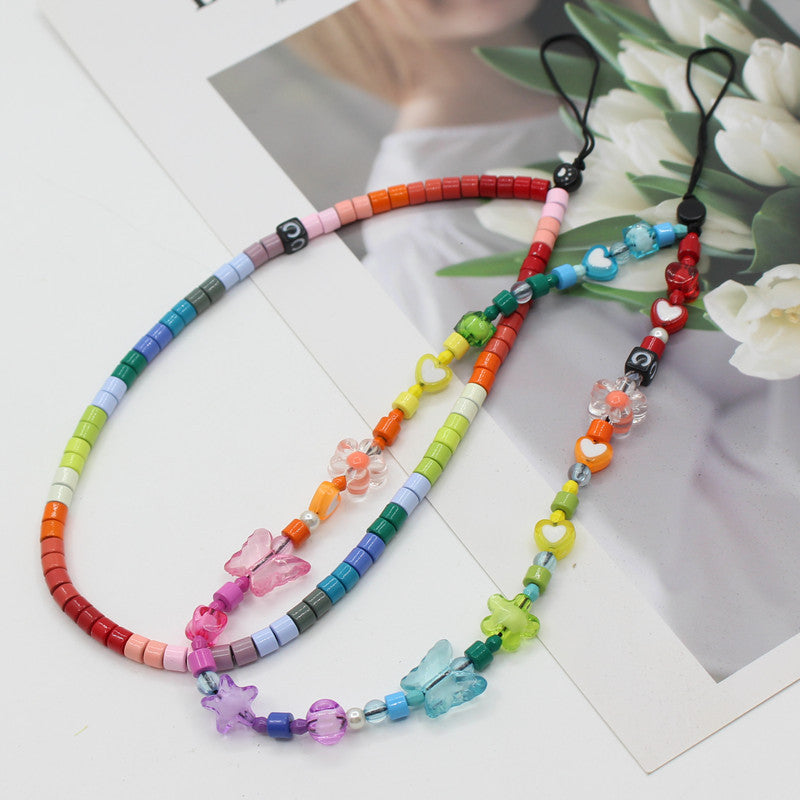 Online Popular Anti Lost Mobile Phone Chain Rainbow