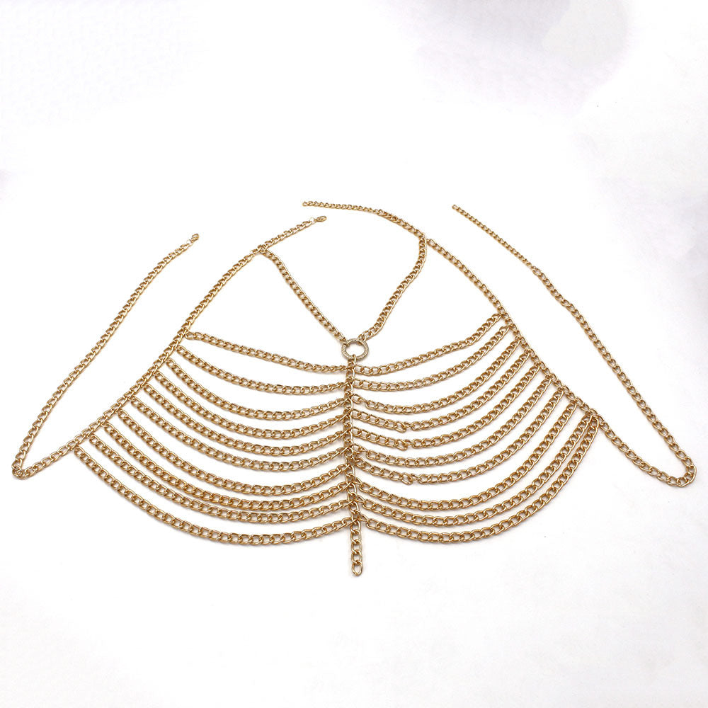 Jewelry Luxury Metal Aluminum Chain Multi Layer Chest