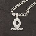 Hip Hop Style Cool Diamond Letter Oblock Pendant