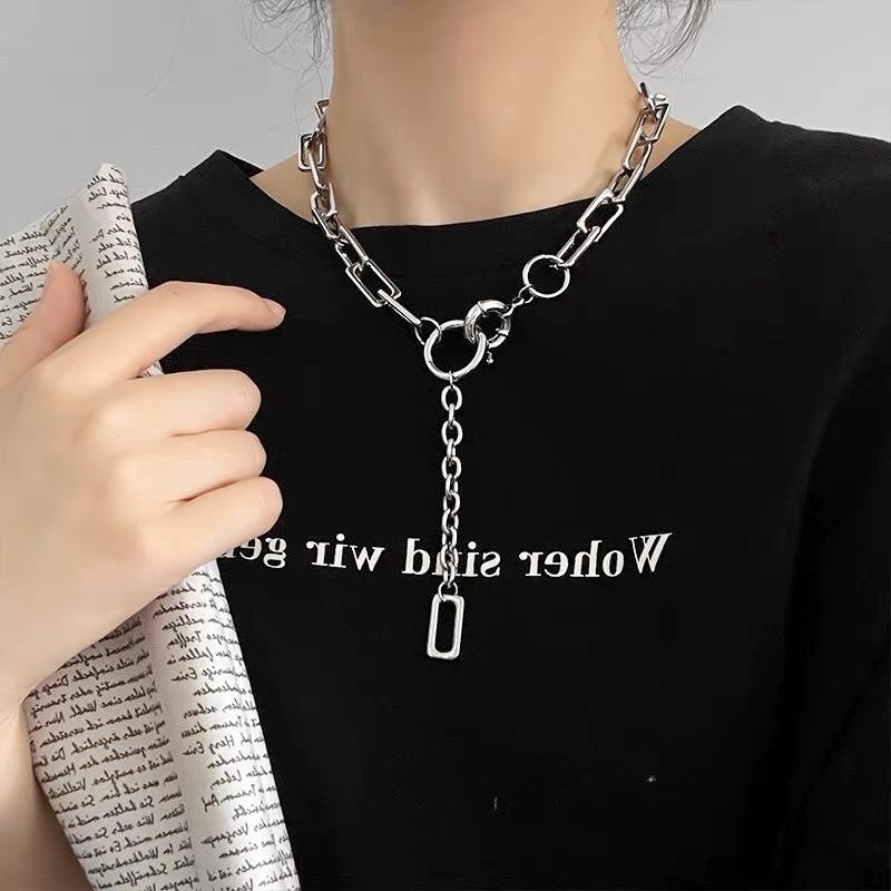 High End Niche Metal Splicing Necklace Hip Hop