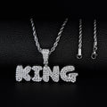 Hip Hop Versatile Men'S Diamond Studded Letter King