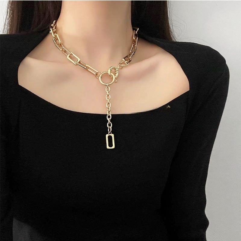 High End Niche Metal Splicing Necklace Hip Hop