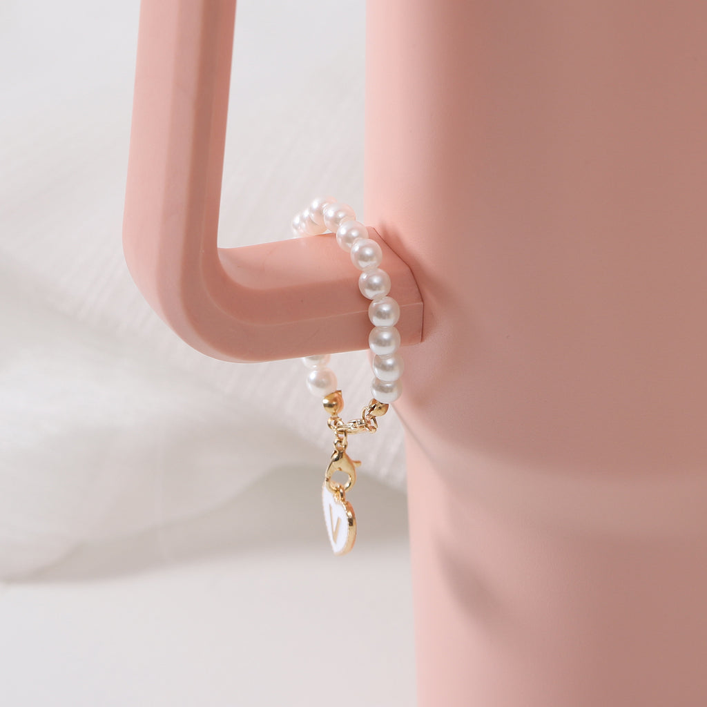 Keychain Cup Pearl Chain Love Chain Strap Lobster