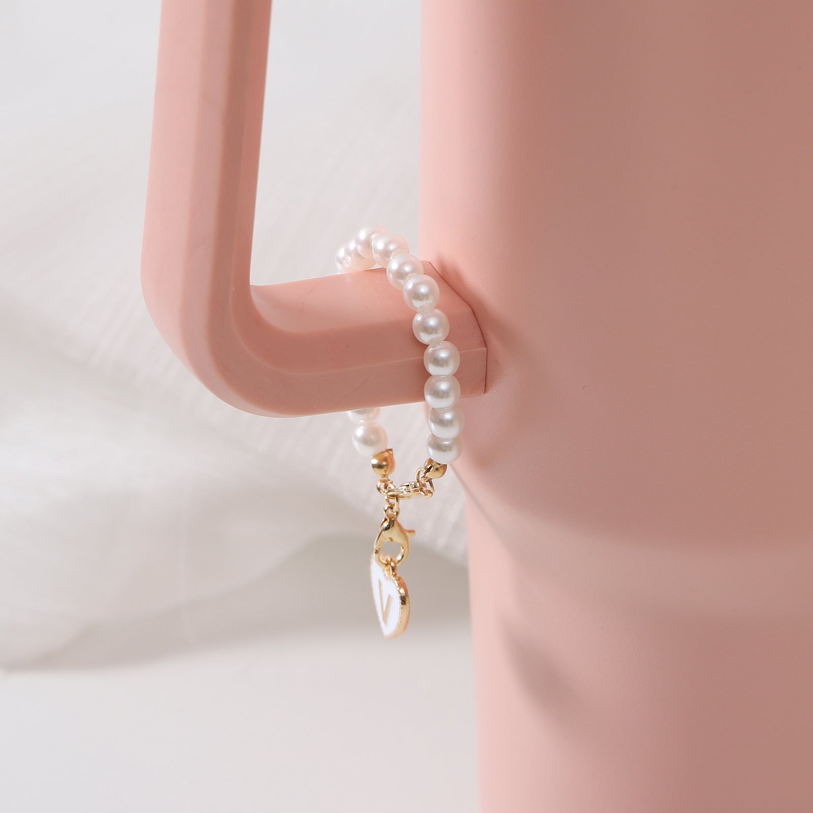 Keychain Cup Pearl Chain Love Chain Strap Lobster
