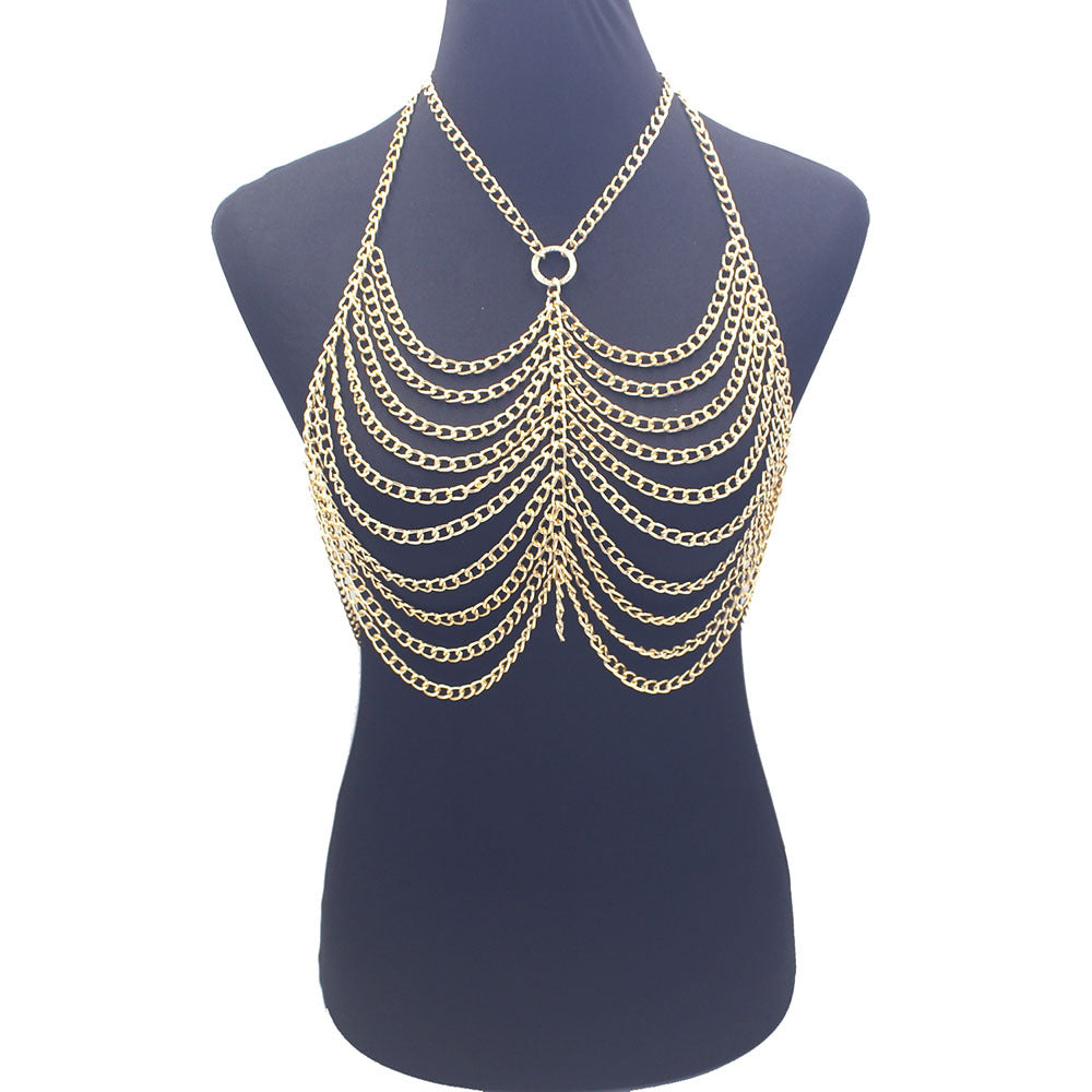 Jewelry Luxury Metal Aluminum Chain Multi Layer Chest