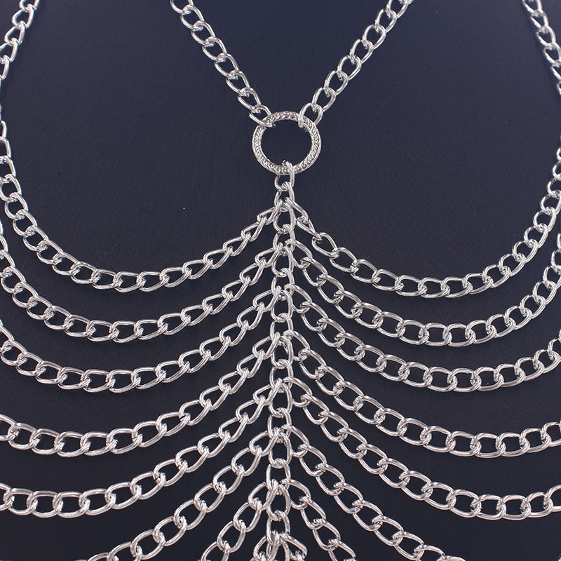 Jewelry Luxury Metal Aluminum Chain Multi Layer Chest