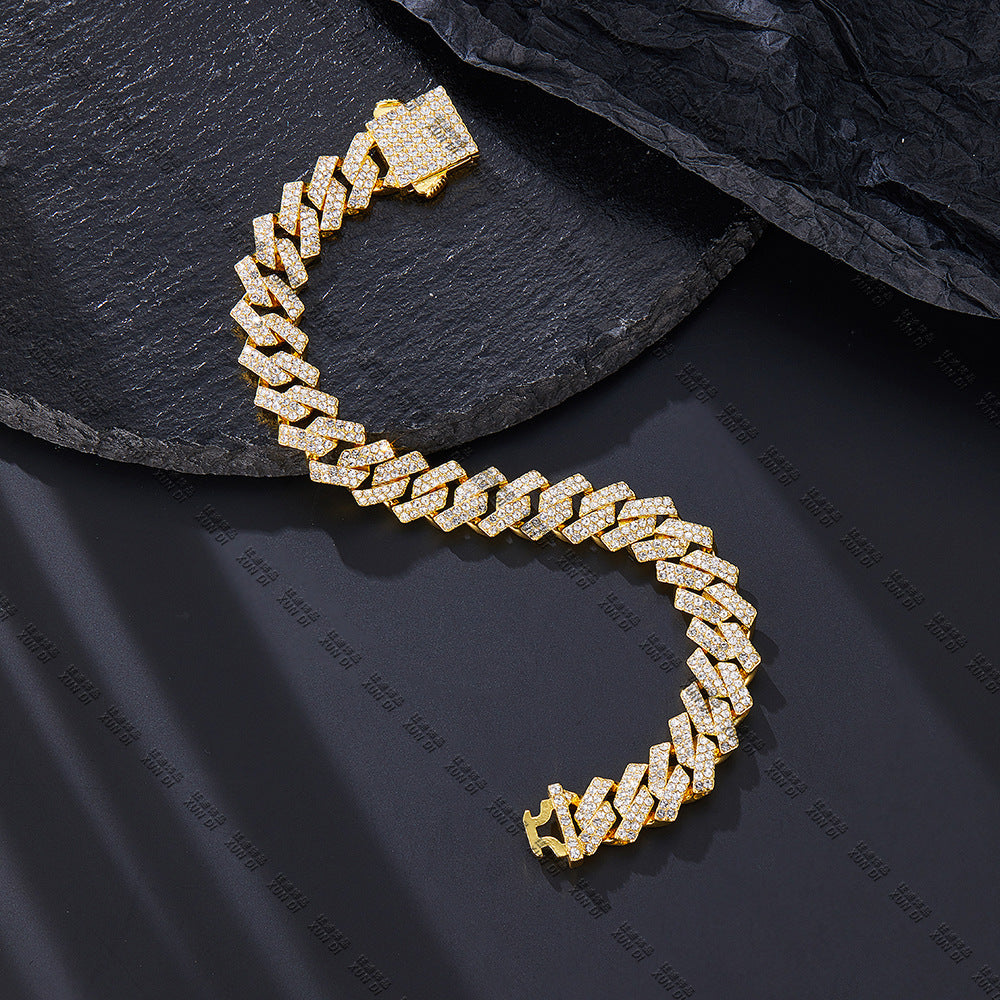 Hip Hop Product Bar Cuban Chain 12Mm Alloy