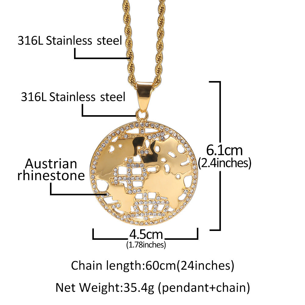 Hip Hop Stainless Steel Pendant Necklace Punk Rock