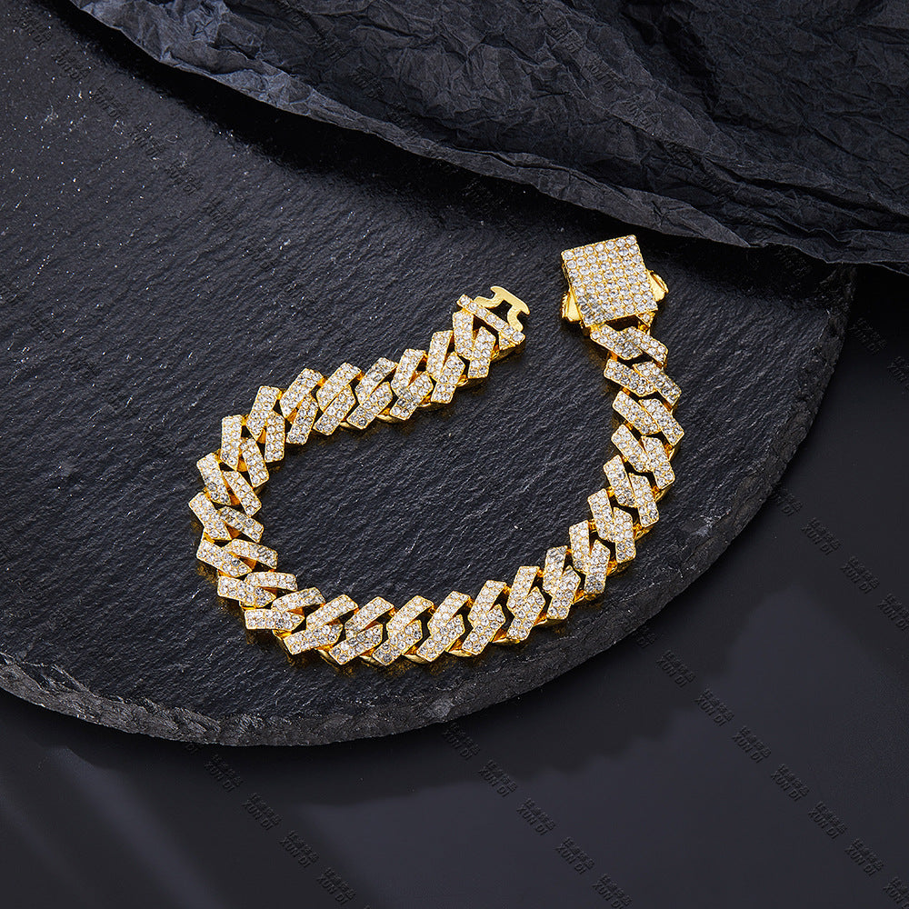 Hip Hop Product Bar Cuban Chain 12Mm Alloy