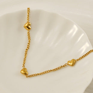 Stainless Steel Sand Pressing Letter Pendant Women'S Color
