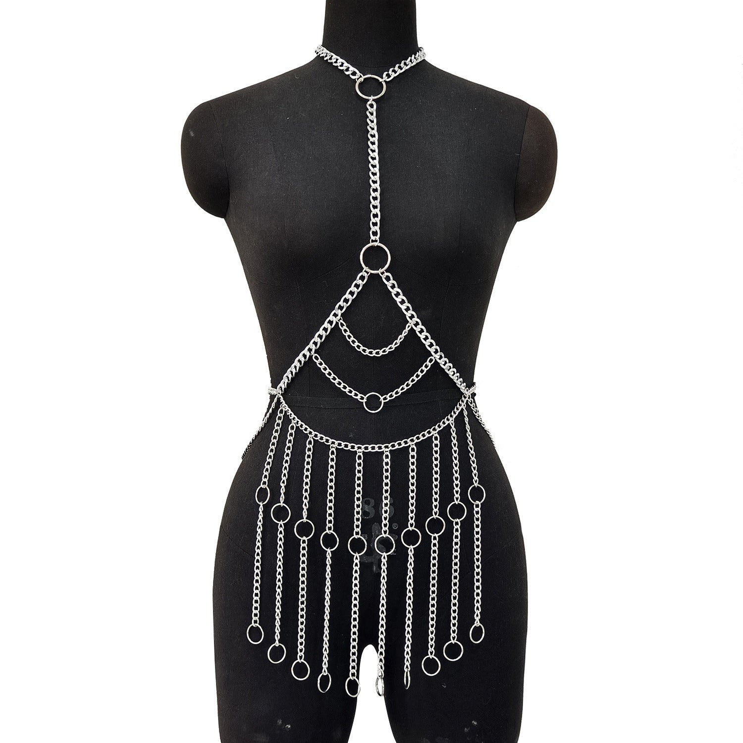 Zhuru Clothing Popular Metal Ring Irregular Tassel Hollow
