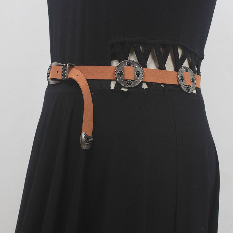 Retro Ethnic Style Copper Coin Waist Chain Women'S